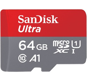 SanDisk Ultra MicroSD Memory Card - 64GB with A1