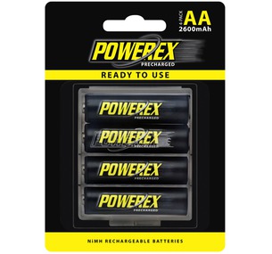 Maha Powerex PRECHARGED AA Batteries - 2600mAh 4pack