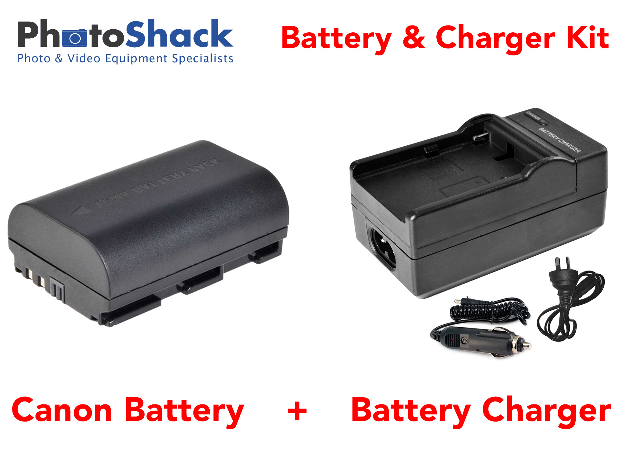 Charger & Battery Kit for Canon Cameras