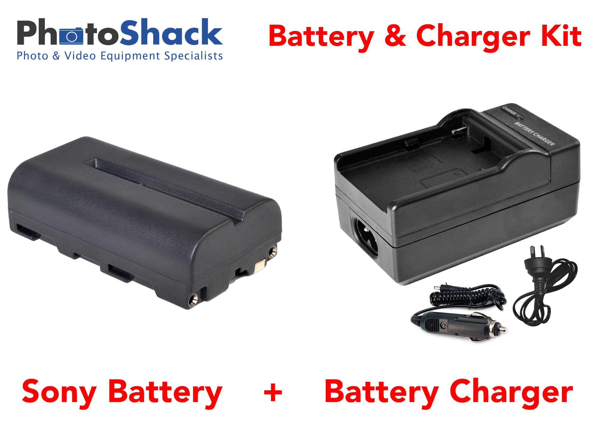 Charger & Battery Kit for Sony Cameras