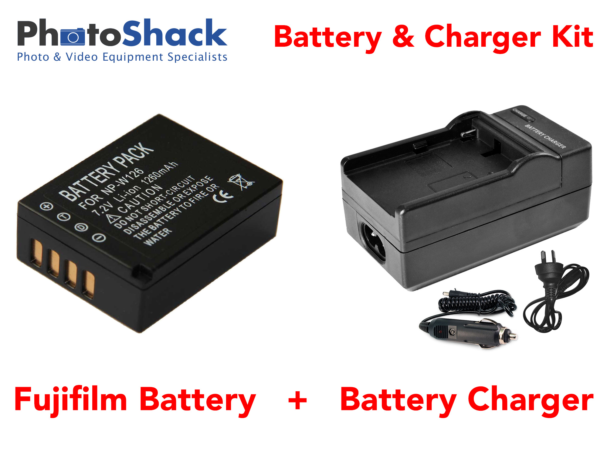 Charger & Battery Kit for Fujifilm Cameras