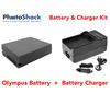 Charger & Battery Kit for Olympus Cameras