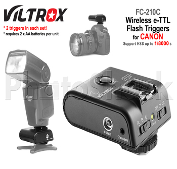 Wireless TTL Flash Triggers for CANON - High Speed - Viltrox FC-210C