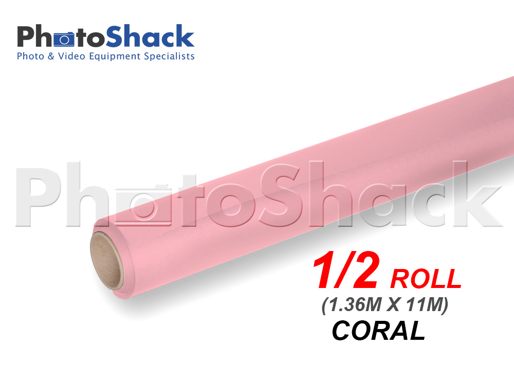 Paper Background Half Roll - Coral