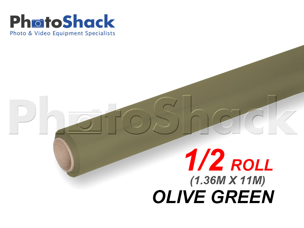 Paper Background Half Roll - Olive Green