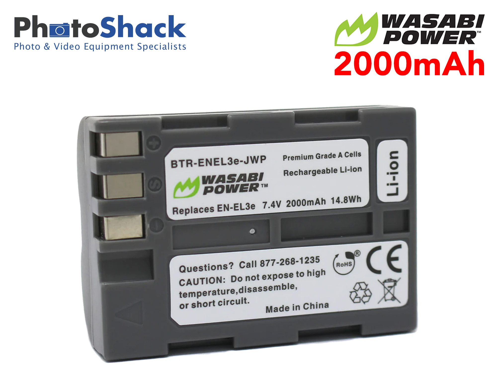 EN-EL3e Battery for Nikon - Wasabi Power