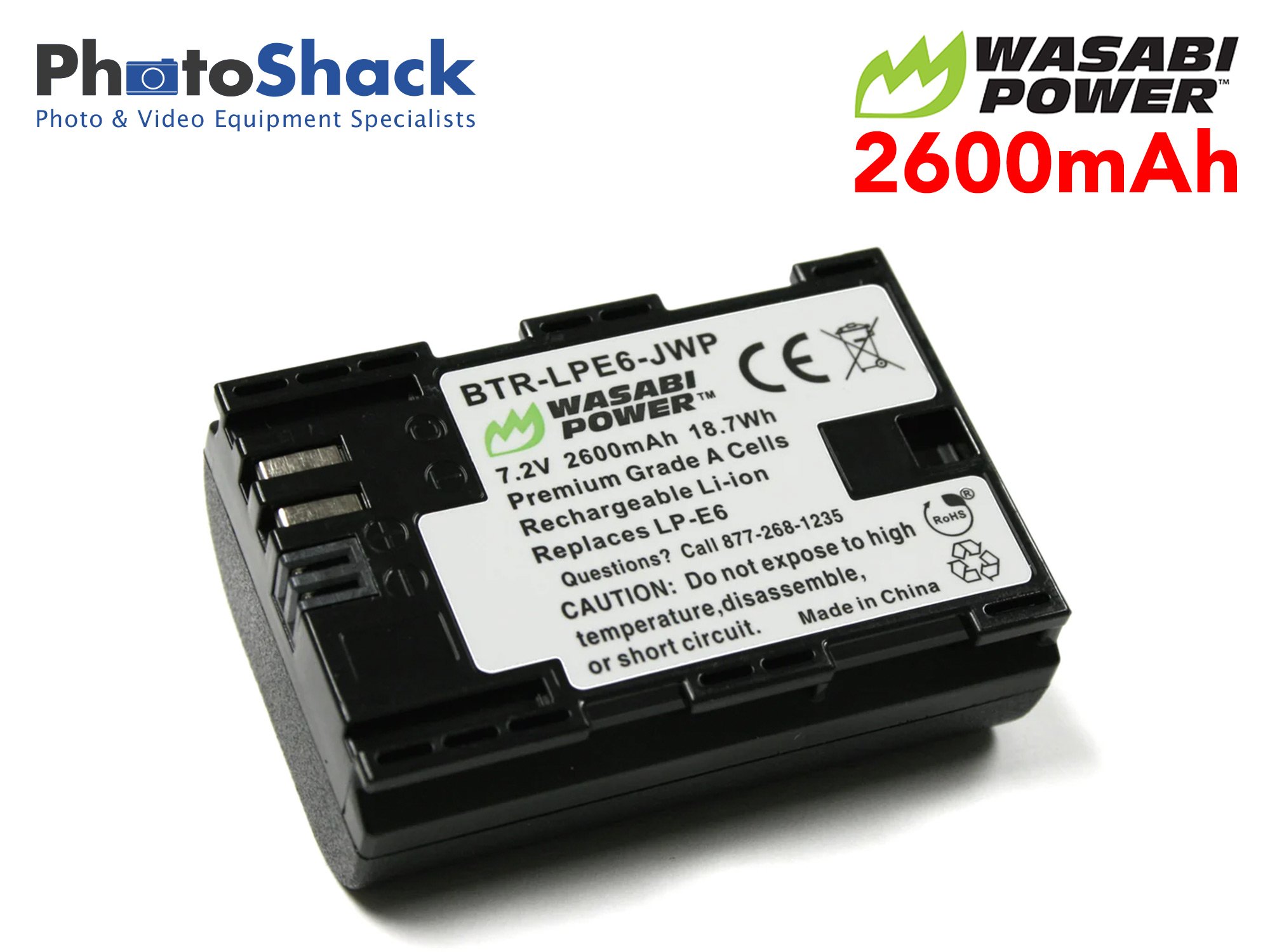 LPE-6 Battery for Canon - Wasabi Power