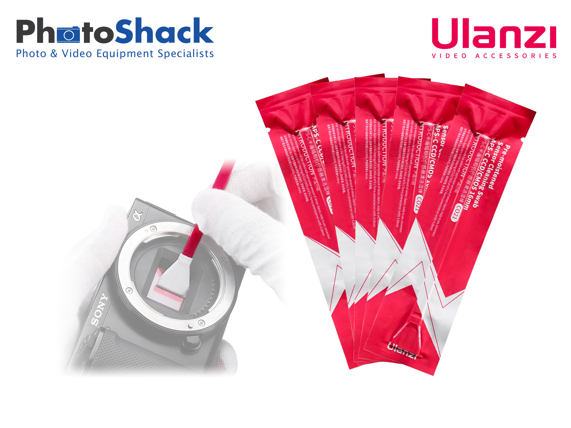 Ulanzi Pre-Moistened APS-C Sensor Cleaning Swab 5 Pack