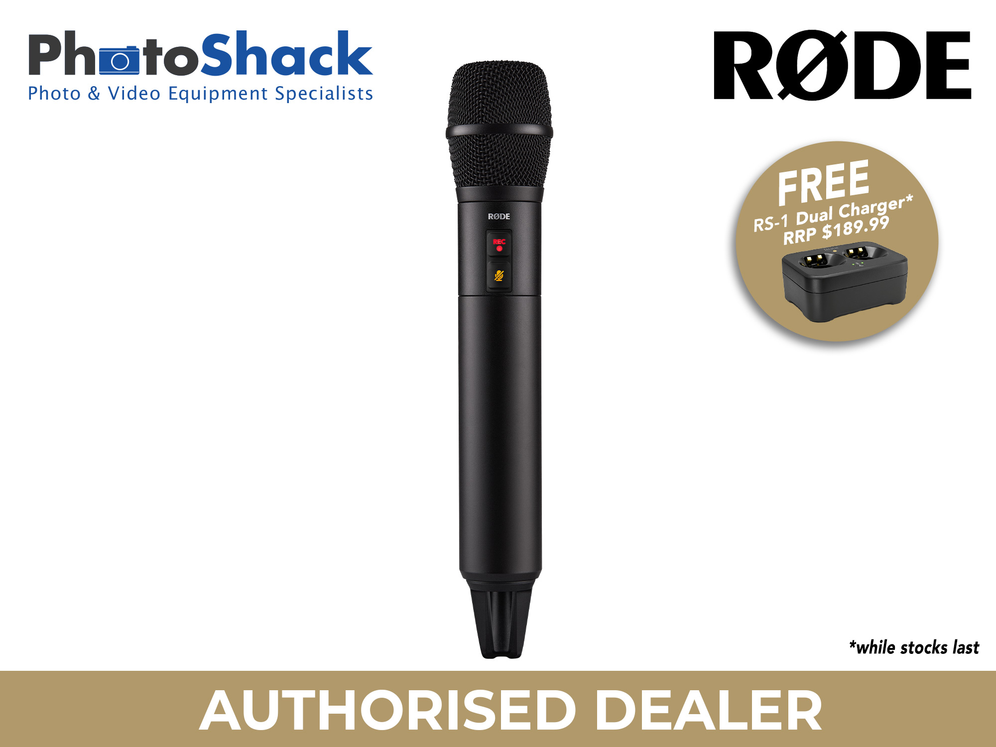 RODE Interview Pro Wireless Handheld Condenser Microphone (BONUS RODRS1)