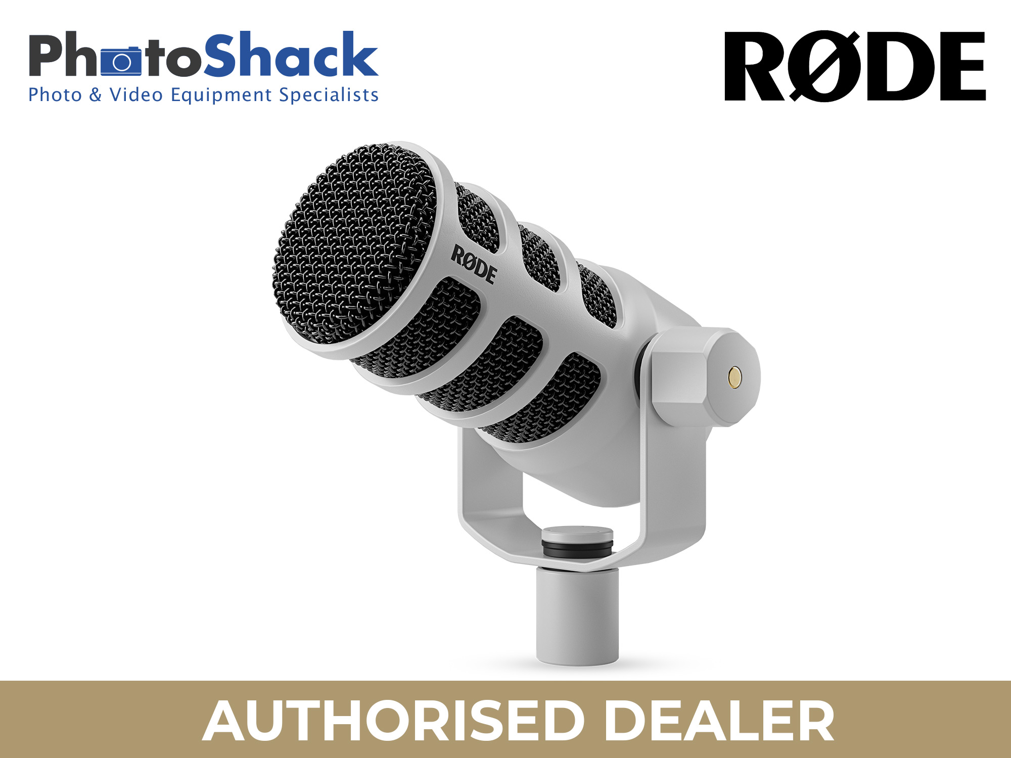 RODE PodMic USB Versatile Dynamic Broadcast Microphone - White