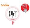 Godox LED Ring Light 18" Pink With Flexible Phone Holder