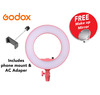 Godox LR180 Daylight Ringlight (Pink)
